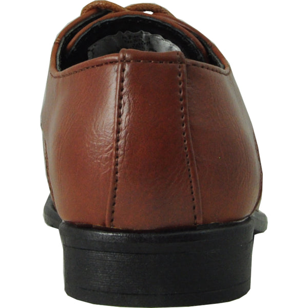 BRAVO Boy Dress Shoe KING-1KID Oxford Shoe Brown  Bravo Shoes