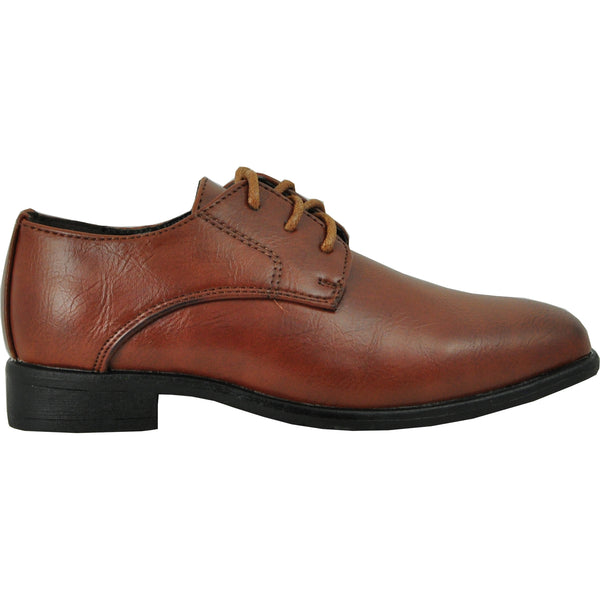 BRAVO Boy Dress Shoe KING-1KID Oxford Shoe Brown – Bravo Shoes
