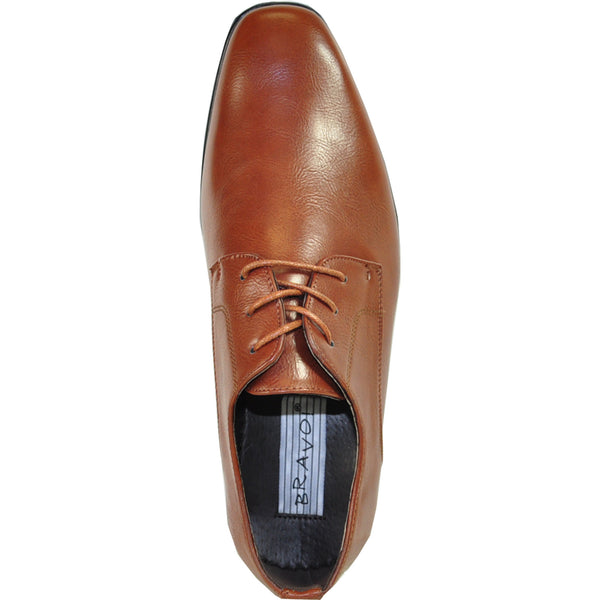 BRAVO Men Dress Shoe KING-1 Oxford Shoe Brown - Wide Width BRAVO Men Dress Shoe KING-1 Oxford Shoe Brown - Wide Width