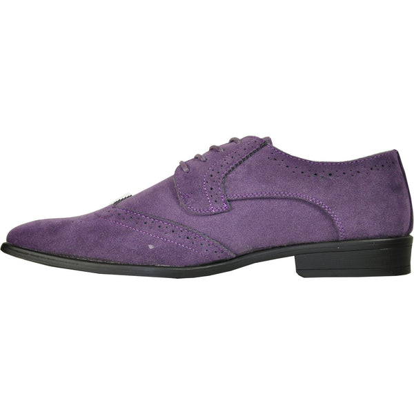 BRAVO Men Dress Shoe KING-3 Wingtip Oxford Shoe Purple  display picture 3