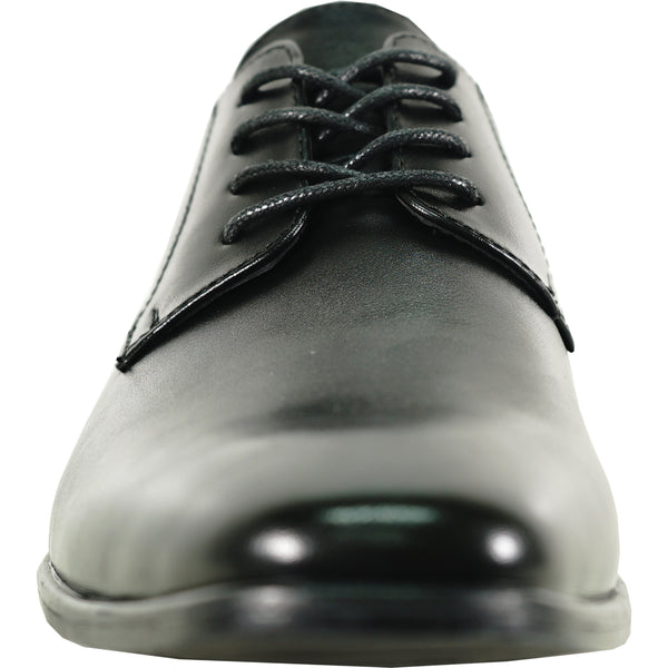 BRAVO Men Dress Shoe KING-7 Oxford Shoe BLACK - Medium and Wide Width  Available