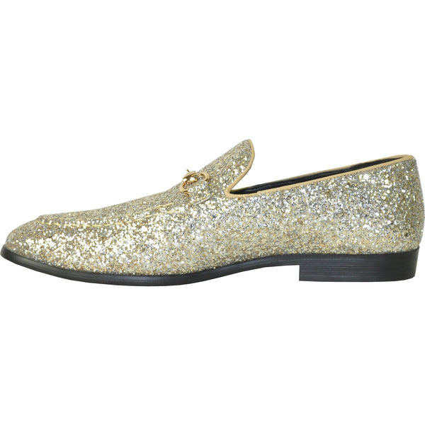 BRAVO Men Dress Shoe PROM-1 Loafer Shoe for Prom & Wedding Gold Bravo Shoes BRAVO Men Dress Shoe PROM-1 Loafer Shoe for Prom & Wedding Gold Bravo Shoes