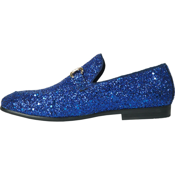 BRAVO Men Dress Shoe PROM-2 Loafer Shoe for Prom & Wedding Blue