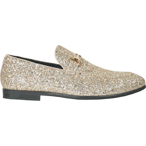 BRAVO Men Dress Shoe PROM-2 Loafer Shoe for Prom & Wedding GOLD – Bravo Shoes