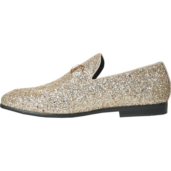 BRAVO Men Dress Shoe PROM-2 Loafer Shoe for Prom & Wedding GOLD – Bravo Shoes