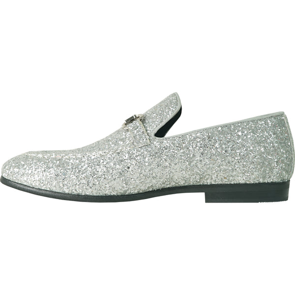 men's silver dress shoes Oxfords
