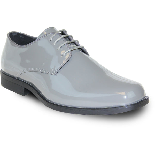 VANGELO Men Dress Shoe TUX-1 Oxford Formal Tuxedo for Prom & Wedding Grey Patent VANGELO Men Dress Shoe TUX-1 Oxford Formal Tuxedo for Prom & Wedding Grey Patent