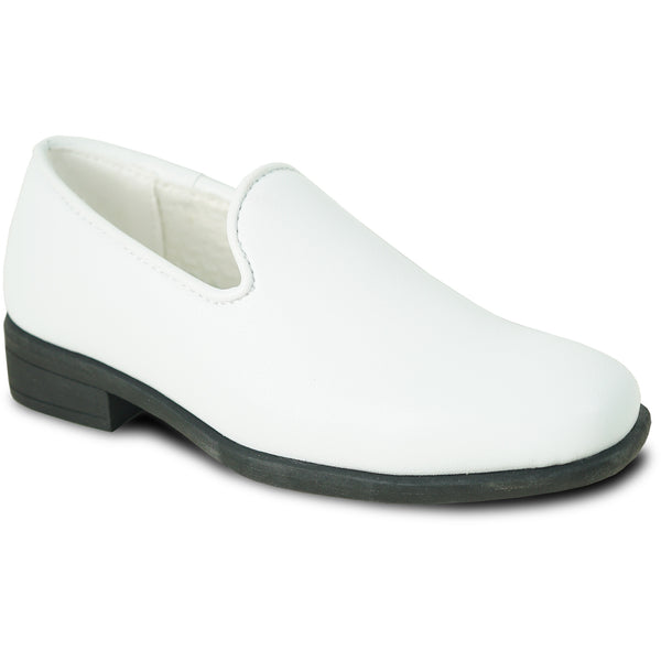 white dress shoes for prom Mens Classic Moc Toe Tuxedo Prom Shoe in White 12W / White
