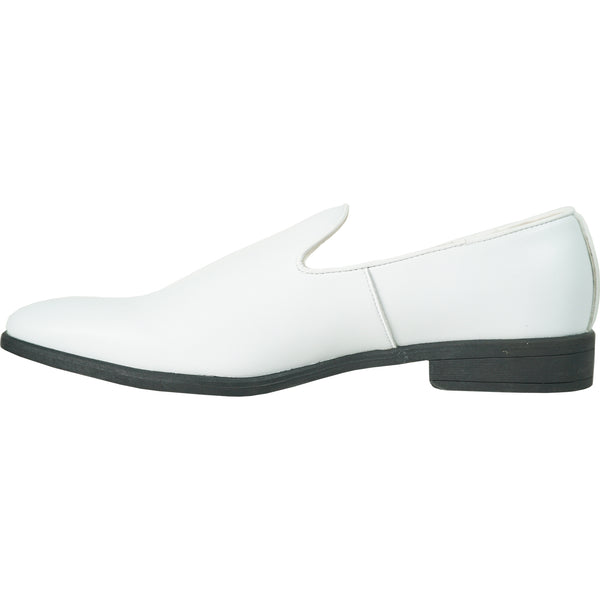 male white dress shoes VANGELO Men Dress Shoe VALLO-3 Loafer Formal Tuxedo for Prom & Wedding – Bravo Shoes