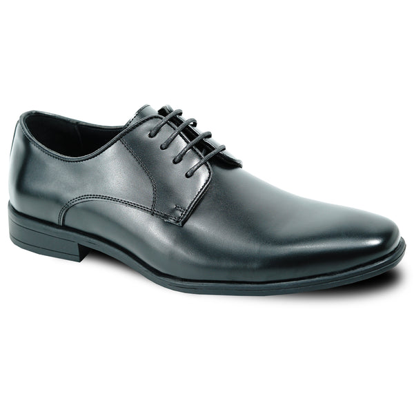 VANGELO Men Dress Shoe TITAN-1 Oxford Formal Tuxedo for Prom & Wedding Black Matte - Wide Width Available