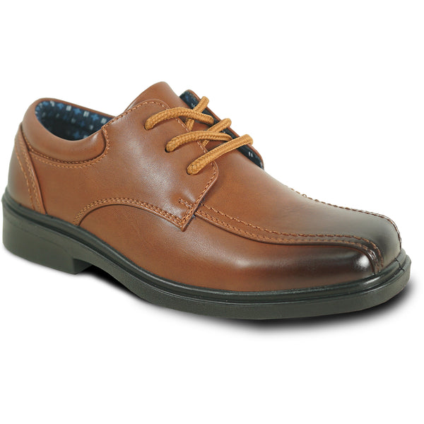 boy brown dress shoes Leather Oxford Dress Shoes: Tan Brown, Boys Formal Lace-ups