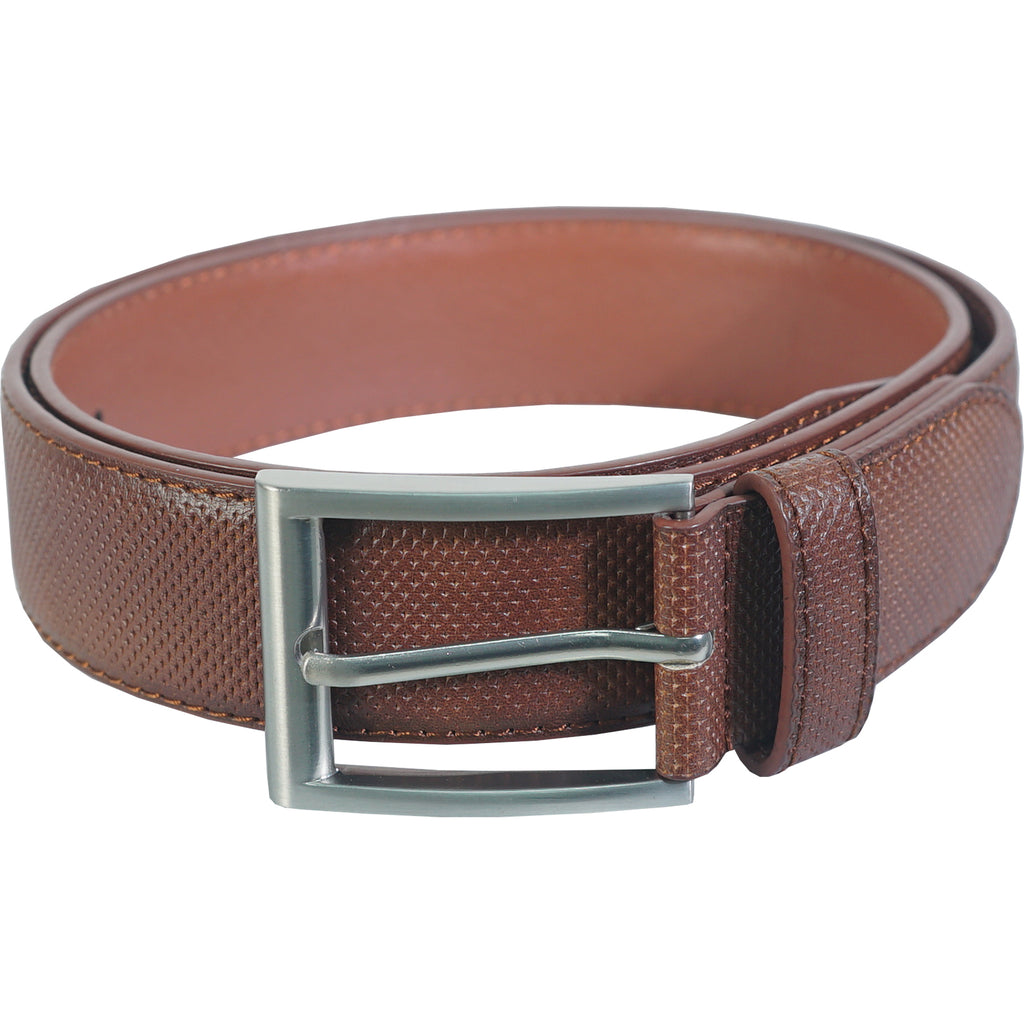 Vangelo Men Classic Dress Belt Cognac Debossed - bravoshoe.com Bravo Shoes Vangelo Men Classic Dress Belt Cognac Debossed - bravoshoe.com Bravo Shoes