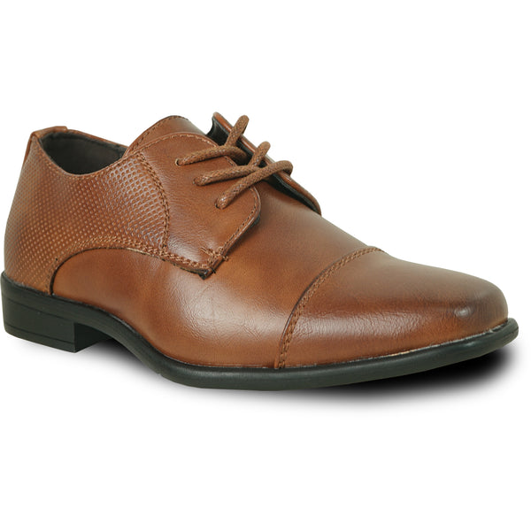 BRAVO Boy Dress Shoe KING-6KID Oxford Shoe Cognac