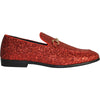 BRAVO Men Dress Shoe PROM-1 Loafer Shoe for Prom & Wedding Red