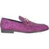 BRAVO Men Dress Shoe PROM-2 Loafer Shoe for Prom & Wedding PURPLE