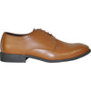 VANGELO Men Dress Shoe TAB-1 Oxford Formal Tuxedo for Prom & Wedding Light Brown - Wide Width Available
