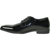 VANGELO Men Dress Shoe TUX-12 Oxford Formal Tuxedo for Prom & Wedding Black Patent - Wide Width Available