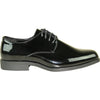 VANGELO Men Dress Shoe TUX-1 Oxford Formal Tuxedo for Prom & Wedding Black Patent - Wide Width Available