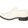 VANGELO Boy TUX-1KID Dress Shoe Formal Tuxedo for Prom & Wedding Ivory Patent