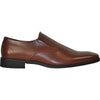 VANGELO Men Dress Shoe TUX-4 Loafer Formal Tuxedo for Prom & Wedding Brown Matte - Wide Width Available