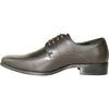 VANGELO Men Dress Shoe TUX-5 Oxford Formal Tuxedo for Prom & Wedding Brown Matte - Wide Width Available